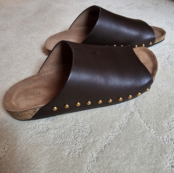 Ralph Lauren Slides Leather - Picture 5 of 11